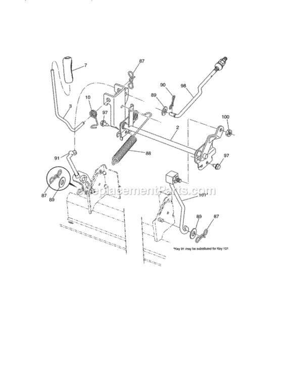 Page G Diagram and Parts List for 917254064  Craftsman Lawn Tractor