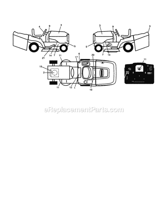 Page F Diagram and Parts List for 917254091  Craftsman Lawn Tractor