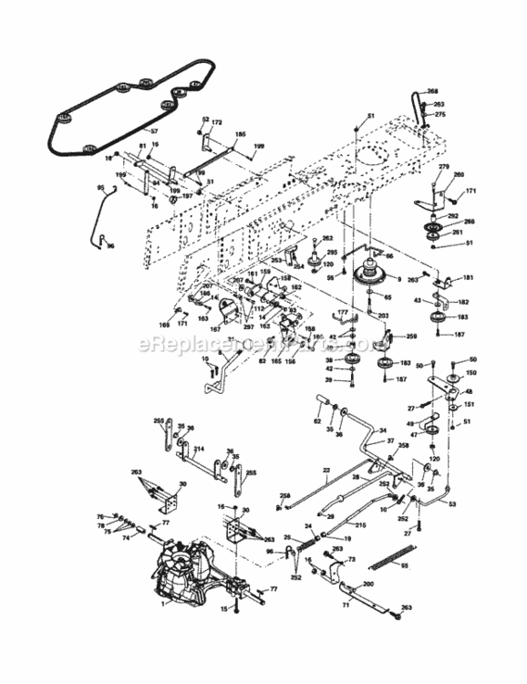 Page C Diagram and Parts List for 917254110  Craftsman Lawn Tractor