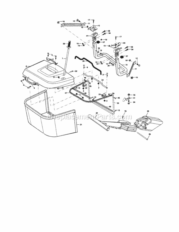 Page K Diagram and Parts List for 917254121  Craftsman Lawn Tractor
