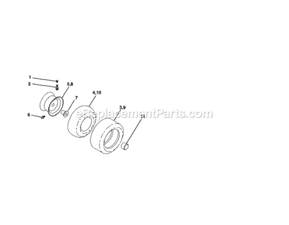Page H Diagram and Parts List for 917254121  Craftsman Lawn Tractor