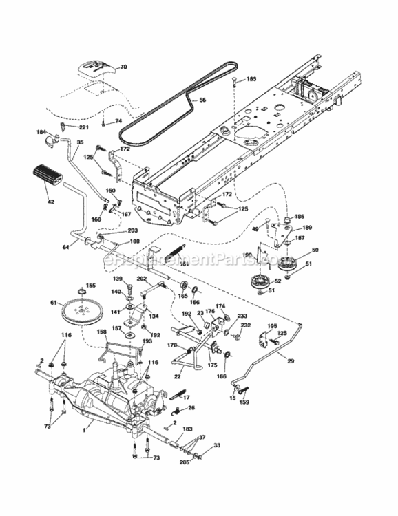 Page C Diagram and Parts List for 917254130  Craftsman Lawn Tractor