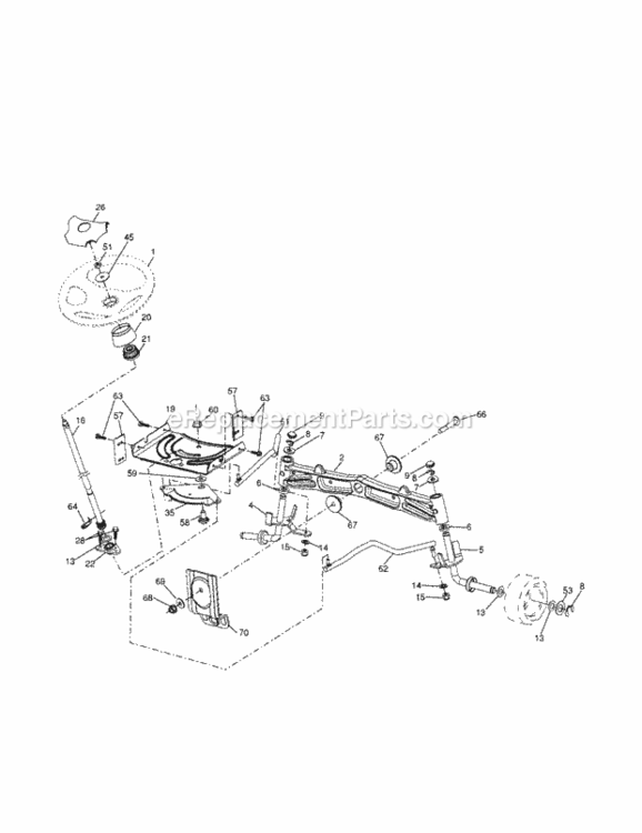 Page E Diagram and Parts List for 917254130  Craftsman Lawn Tractor