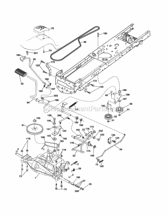 Page C Diagram and Parts List for 917254131  Craftsman Lawn Tractor