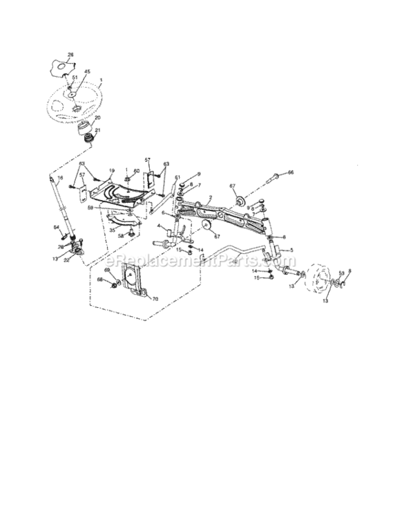 Page E Diagram and Parts List for 917254140  Craftsman Lawn Tractor