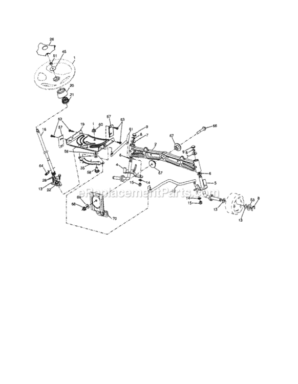 Page E Diagram and Parts List for 917254141  Craftsman Lawn Tractor