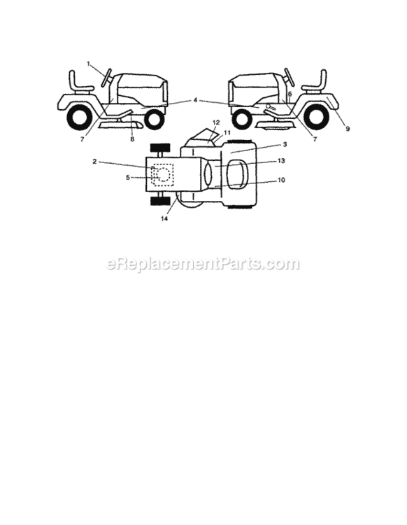 Page I Diagram and Parts List for 917254141  Craftsman Lawn Tractor