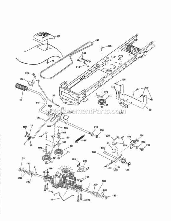 Page C Diagram and Parts List for 917254142  Craftsman Lawn Tractor