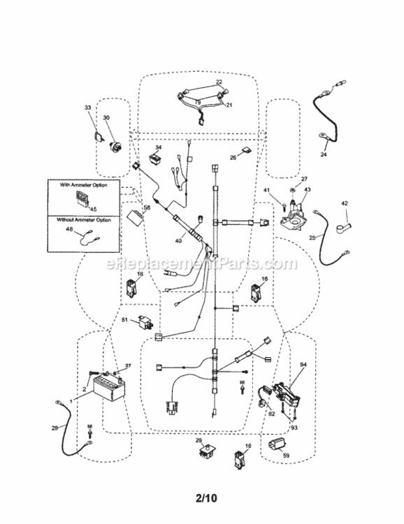 Page A Diagram and Parts List for 917254160  Craftsman Lawn Tractor