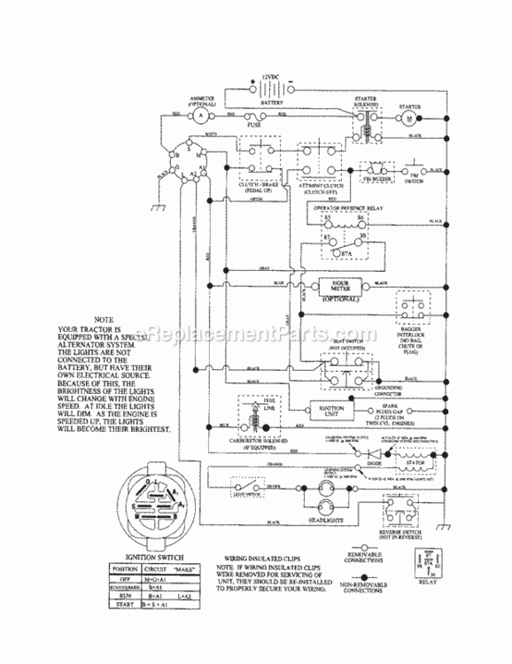 Page L Diagram and Parts List for 917254160  Craftsman Lawn Tractor