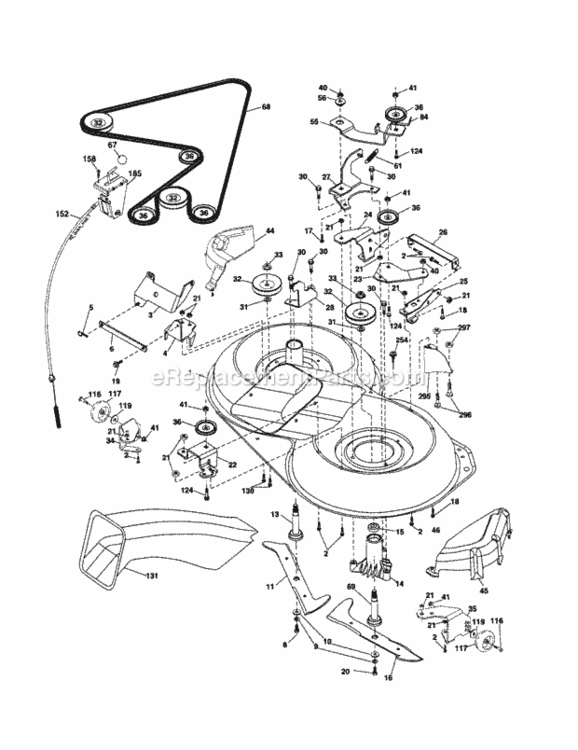 Page I Diagram and Parts List for 917254160  Craftsman Lawn Tractor