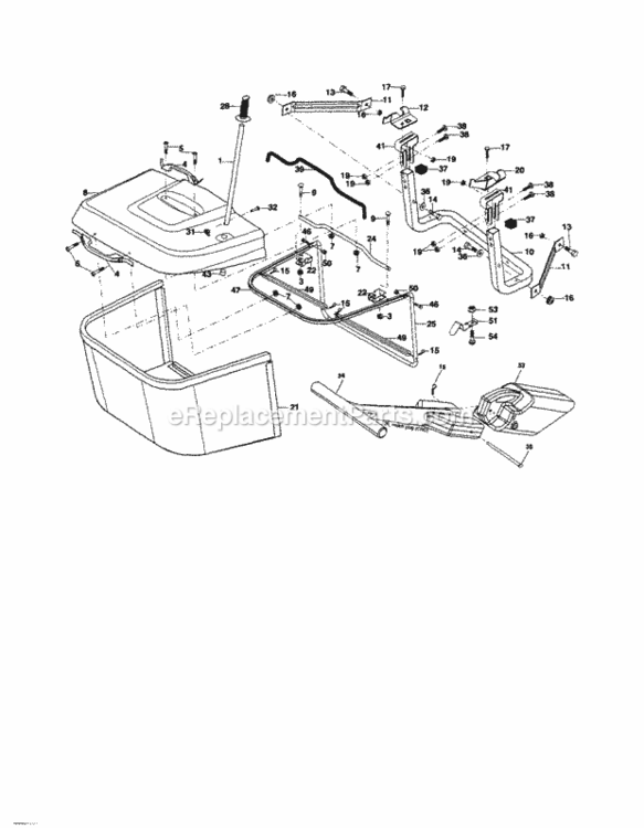 Page K Diagram and Parts List for 917254161  Craftsman Lawn Tractor