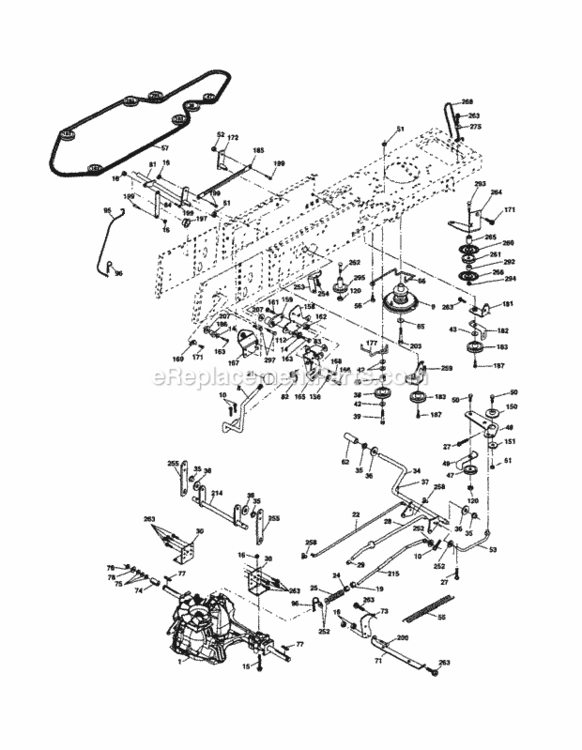 Page C Diagram and Parts List for 917254161  Craftsman Lawn Tractor