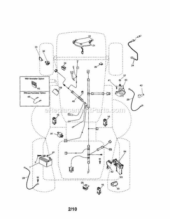 Page A Diagram and Parts List for 917254170  Craftsman Lawn Tractor