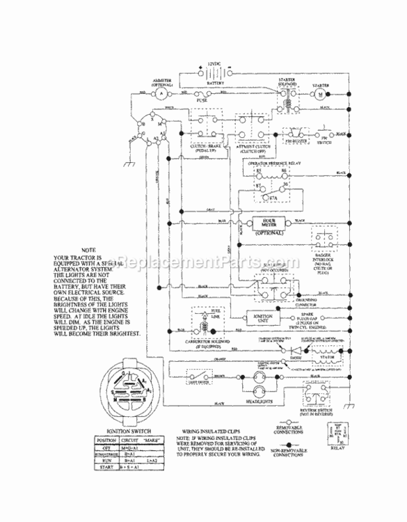 Page L Diagram and Parts List for 917254170  Craftsman Lawn Tractor