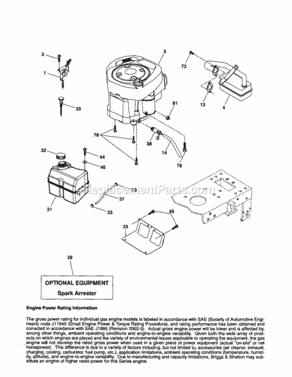 Page D Diagram and Parts List for 917254170  Craftsman Lawn Tractor
