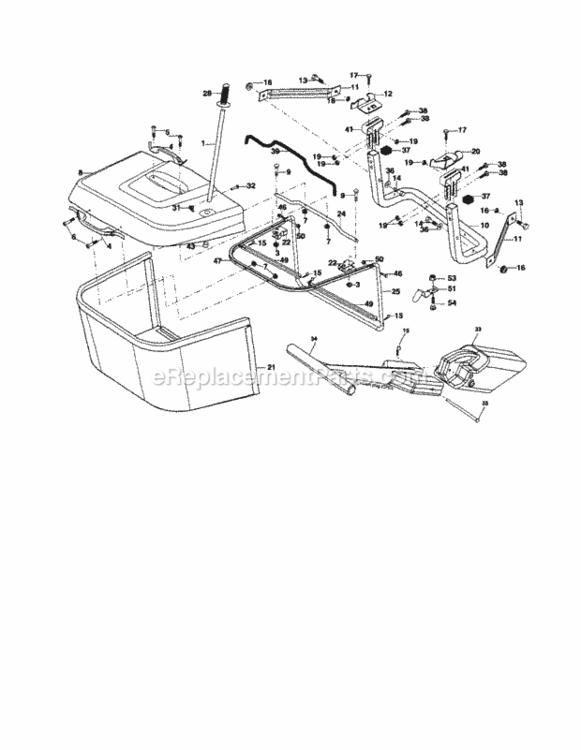 Page K Diagram and Parts List for 917254180  Craftsman Lawn Tractor