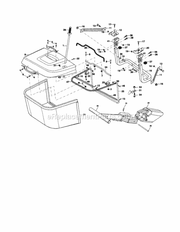 Page K Diagram and Parts List for 917254181  Craftsman Lawn Tractor