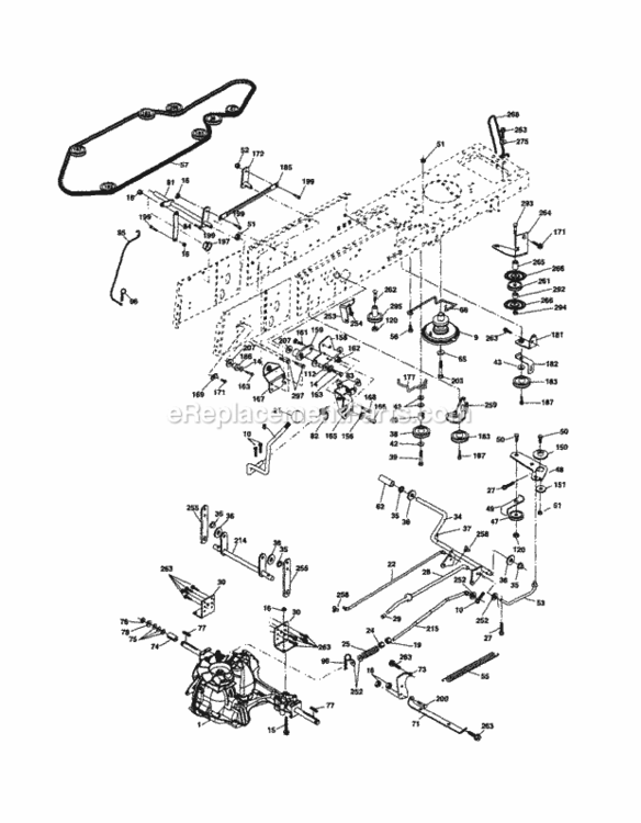 Page C Diagram and Parts List for 917254181  Craftsman Lawn Tractor