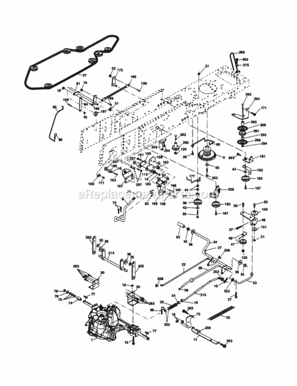 Page C Diagram and Parts List for 917254182  Craftsman Lawn Tractor