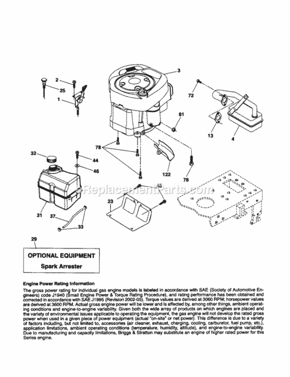 Page D Diagram and Parts List for 917254182  Craftsman Lawn Tractor