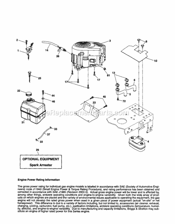 Page D Diagram and Parts List for 917254210  Craftsman Lawn Tractor