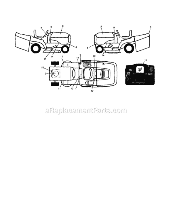 Page F Diagram and Parts List for 917254210  Craftsman Lawn Tractor
