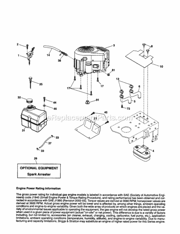 Page D Diagram and Parts List for 917254211  Craftsman Lawn Tractor