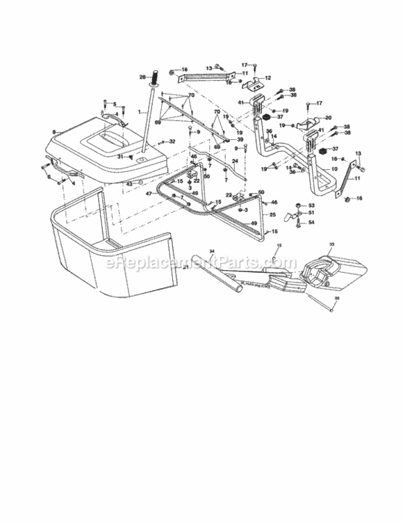 Page K Diagram and Parts List for 917254212  Craftsman Lawn Tractor
