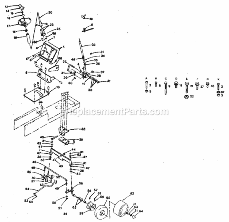 Page D Diagram and Parts List for 917254273  Craftsman Lawn Tractor