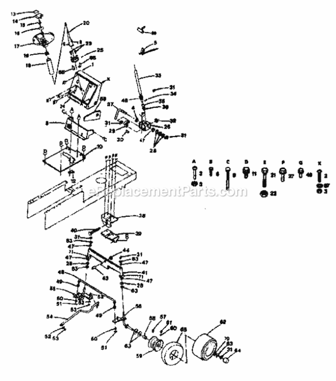 Page D Diagram and Parts List for 917254274  Craftsman Lawn Tractor