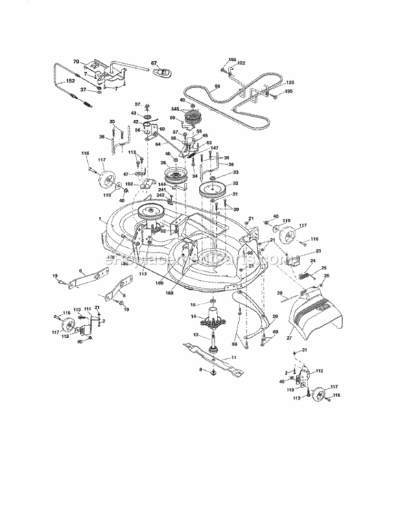 Page M Diagram and Parts List for 917254310  Craftsman Lawn Tractor