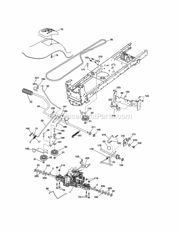 Page I Diagram and Parts List for 917254310  Craftsman Lawn Tractor