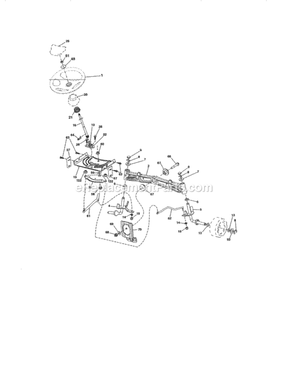 Page K Diagram and Parts List for 917254311  Craftsman Lawn Tractor