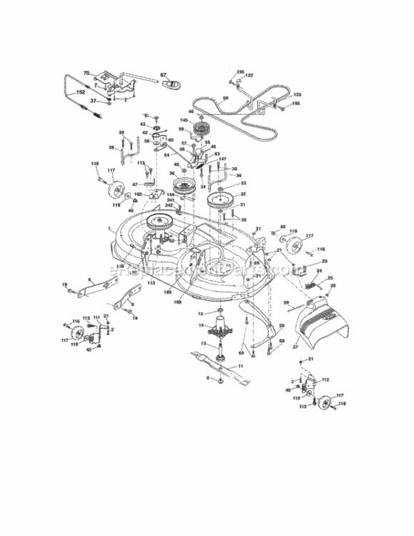 Page M Diagram and Parts List for 917254311  Craftsman Lawn Tractor