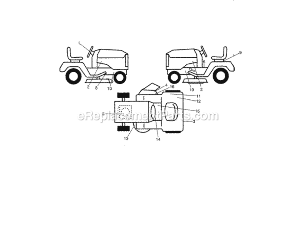 Page O Diagram and Parts List for 917254311  Craftsman Lawn Tractor