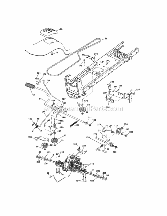 Page I Diagram and Parts List for 917254311  Craftsman Lawn Tractor