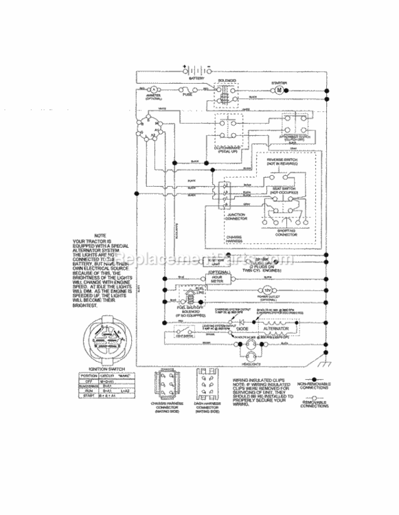 Page Q Diagram and Parts List for 917254320  Craftsman Lawn Tractor