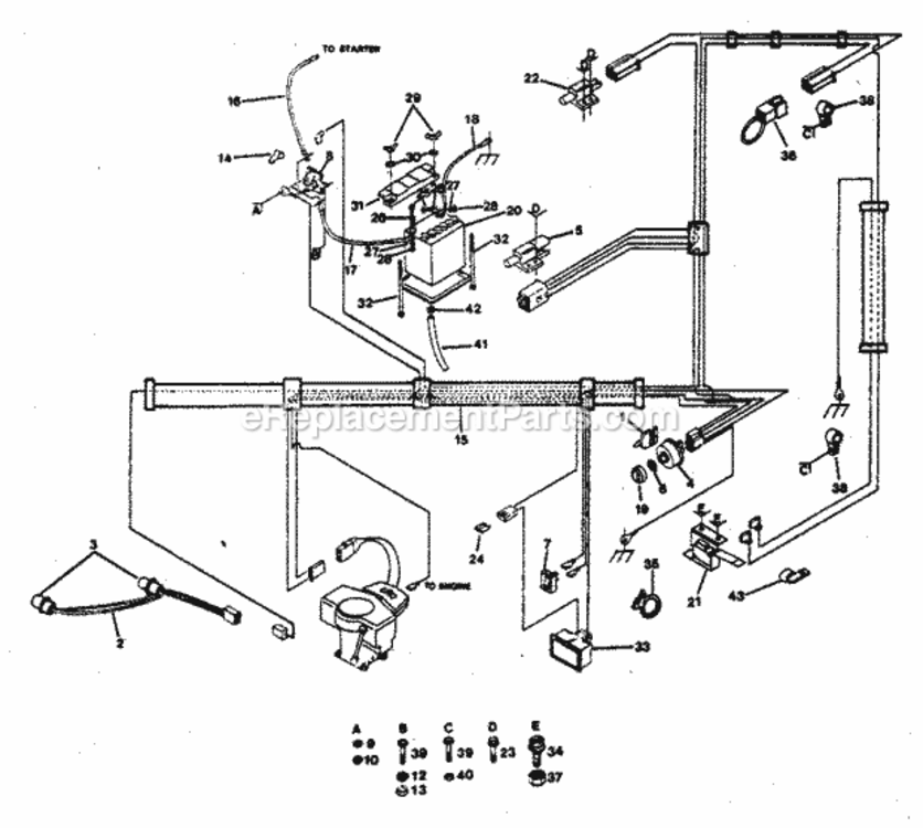 Page A Diagram and Parts List for 917254321  Craftsman Lawn Tractor