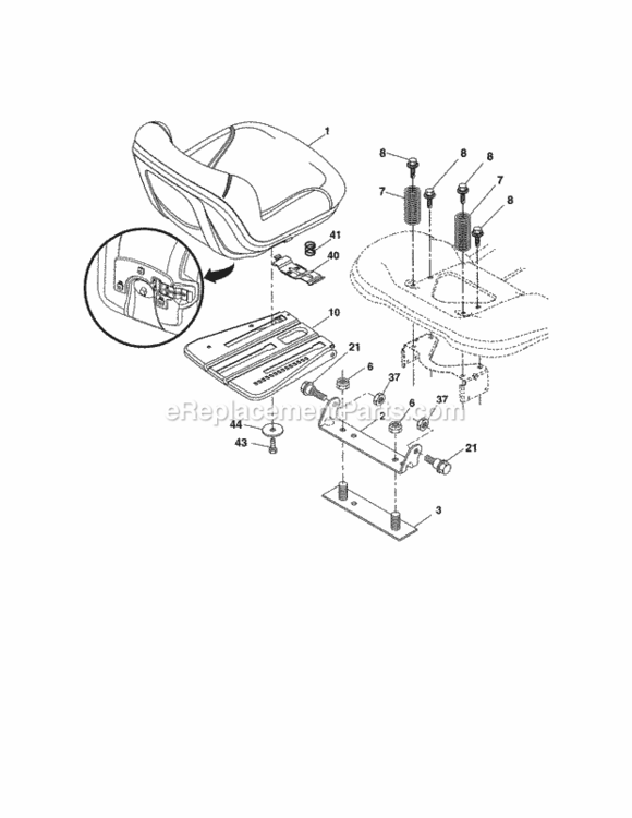 Page L Diagram and Parts List for 917254321  Craftsman Lawn Tractor