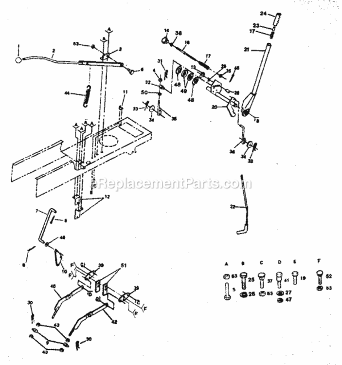 Page E Diagram and Parts List for 917254321  Craftsman Lawn Tractor