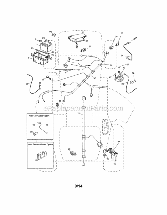 Page G Diagram and Parts List for 917254322  Craftsman Lawn Tractor