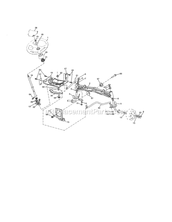 Page K Diagram and Parts List for 917254330  Craftsman Lawn Tractor