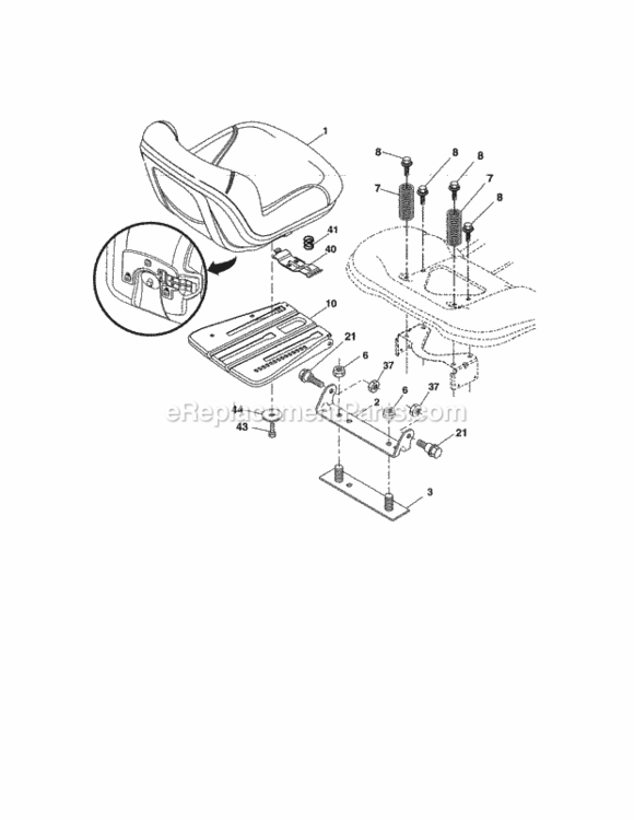 Page L Diagram and Parts List for 917254330  Craftsman Lawn Tractor