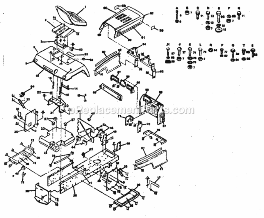 Page B Diagram and Parts List for 917254331  Craftsman Lawn Tractor