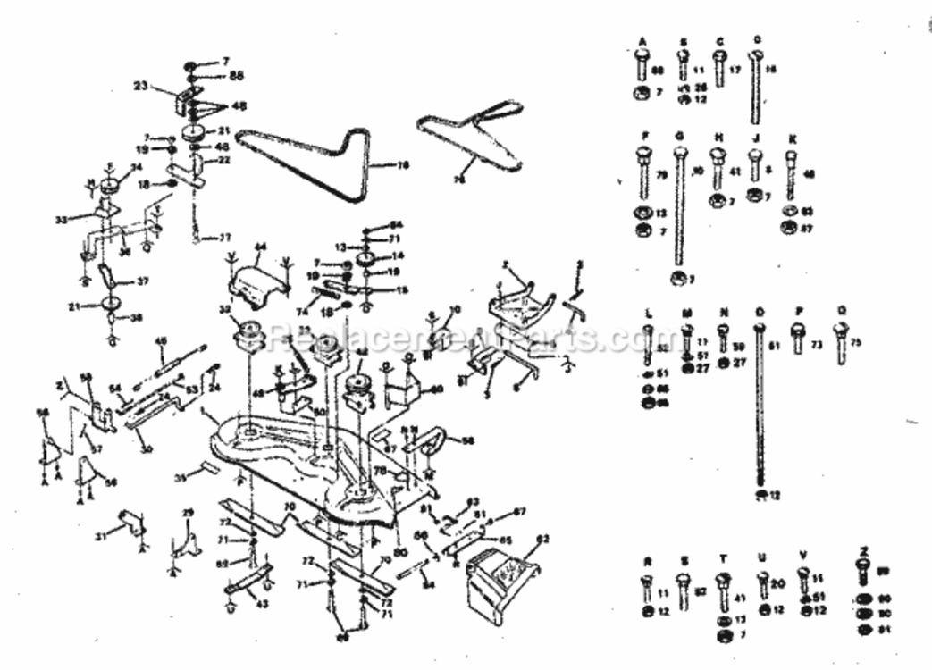 Page F Diagram and Parts List for 917254331  Craftsman Lawn Tractor