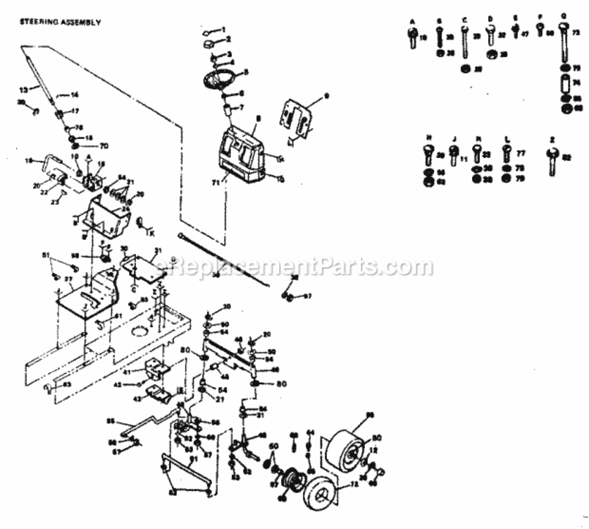 Page D Diagram and Parts List for 917254332  Craftsman Lawn Tractor