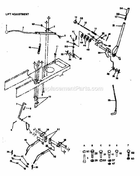 Page E Diagram and Parts List for 917254332  Craftsman Lawn Tractor
