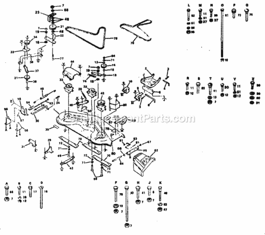 Page F Diagram and Parts List for 917254332  Craftsman Lawn Tractor