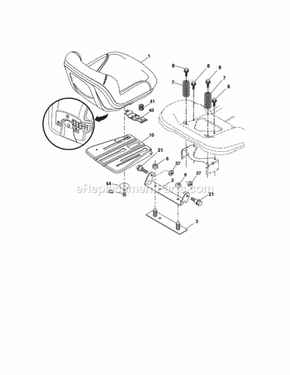 Page F Diagram and Parts List for 917254351  Craftsman Lawn Tractor